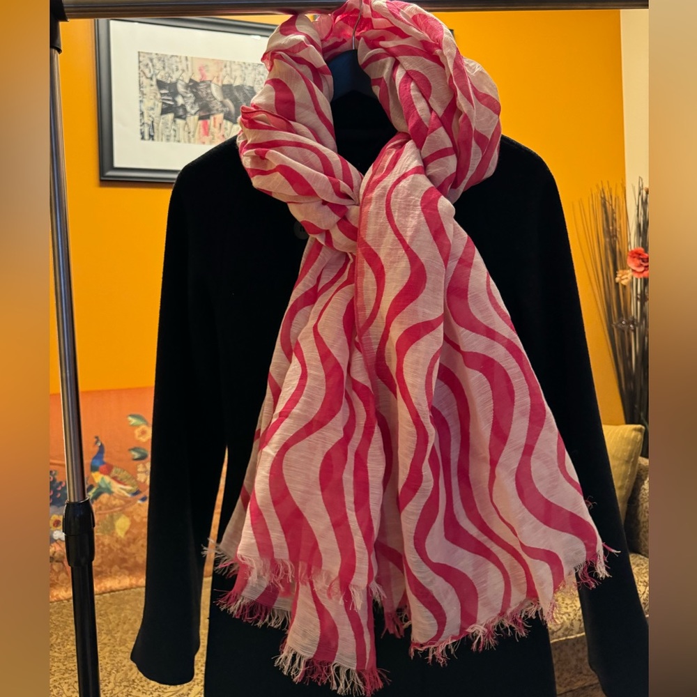 Kate Spade New York Cabana Ware Yarn Dyes Fringe Scarf